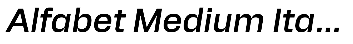Alfabet Medium Italic